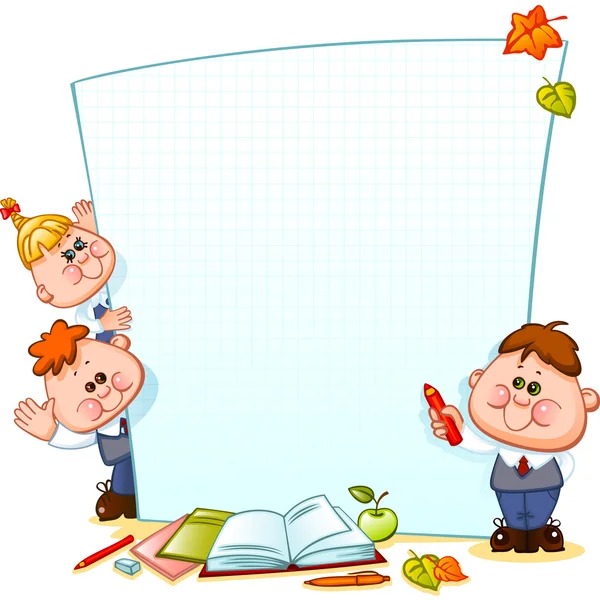 Marco con niños en edad escolar — Vector stock © Usikova #72407859 Marco con niños en edad escolar — Vector stock © Usikova #72407859