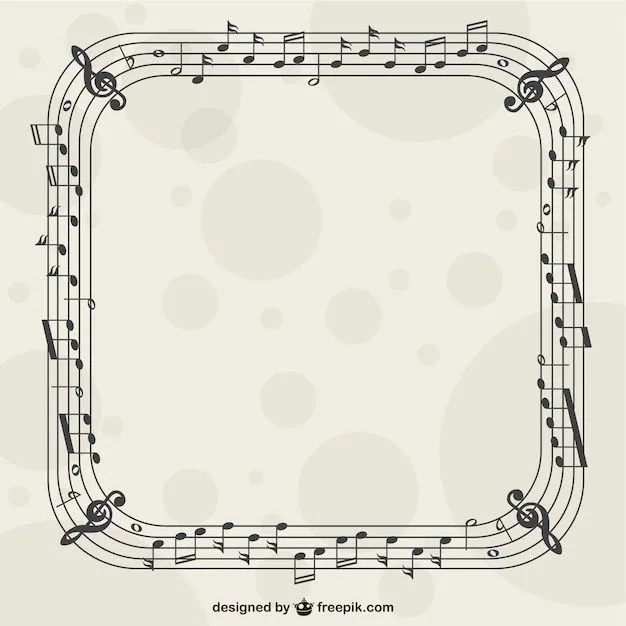Marco con notas musicales | Descargar Vectores gratis Marco con notas musicales | Descargar Vectores gratis