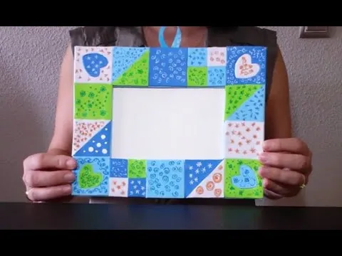 Como hacer un marco con patchwork de goma eva | facilisimo.com ... Como hacer un marco con patchwork de goma eva | facilisimo.com ...