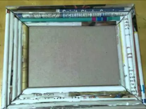 Marco de Periodico / Recycle Newspaper making a frame - YouTube