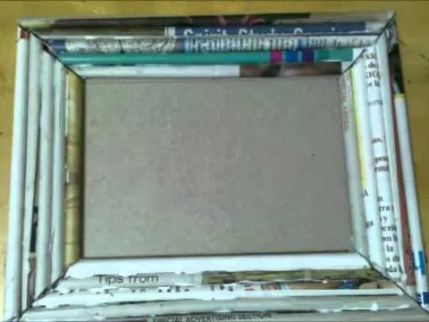 Marco de Periodico / Recycle Newspaper making a frame - YouTube Marco de Periodico / Recycle Newspaper making a frame - YouTube