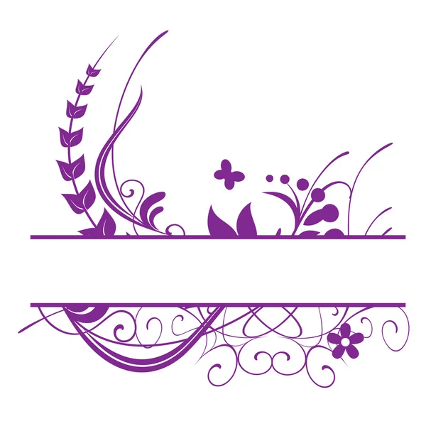 Marco púrpura floral vector — Vector stock © Victor_Tongdee #1231585