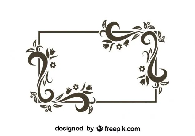 Marco rectangular de diseño de floral retro | Descargar Vectores ... Marco rectangular de diseño de floral retro | Descargar Vectores ...