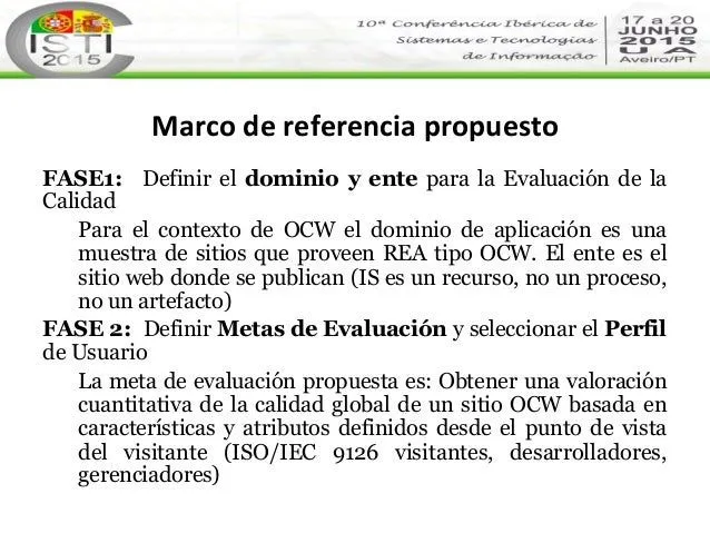 Marco de referencia para evaluar calidad de sitios OCW mediante atrib…