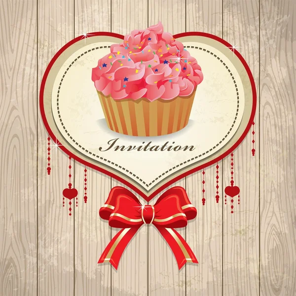 Marco San Valentín vintage con Magdalena, cinta — Vector stock ... Marco San Valentín vintage con Magdalena, cinta — Vector stock ...