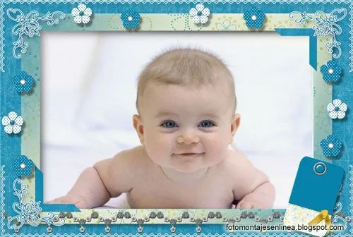 Marco Scrap Azul Online - Fotomontajes Gratis Online Marco Scrap Azul Online - Fotomontajes Gratis Online