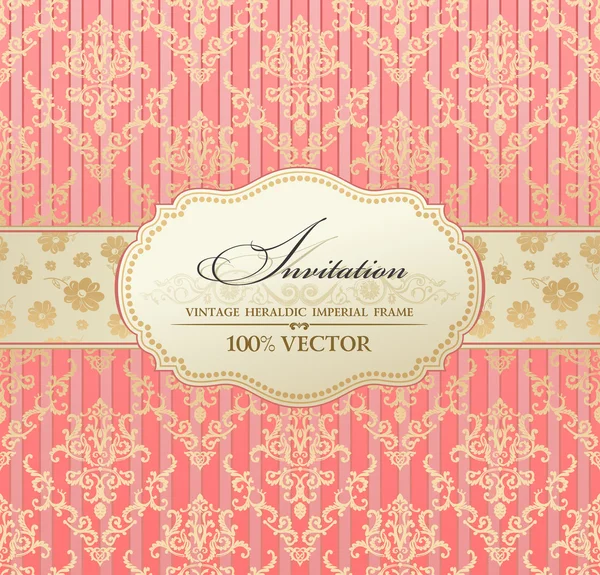 marco de vector de etiqueta vintage invitación rosa — Vector stock ... marco de vector de etiqueta vintage invitación rosa — Vector stock ...