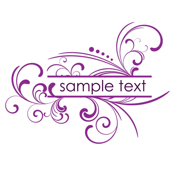 Marco de vector morado con motivos florales — Vector stock ... Marco de vector morado con motivos florales — Vector stock ...