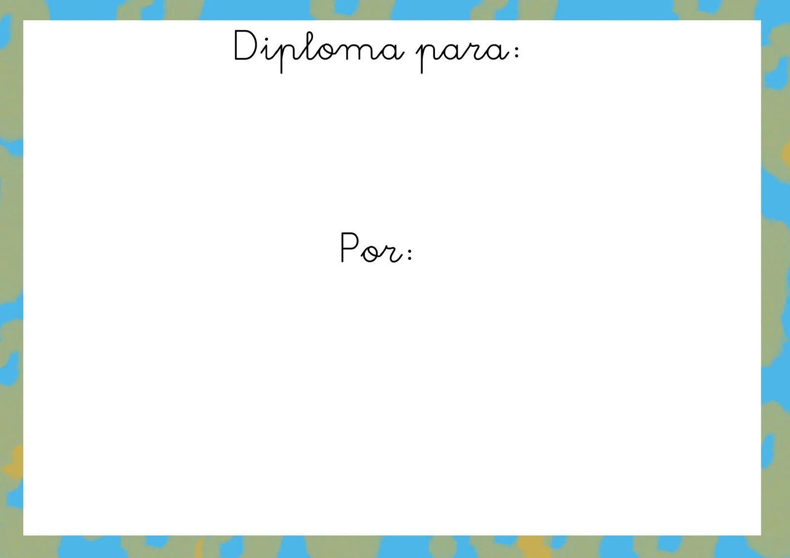 marco en verde y azul y el fondo blanco con la letra para los primeros ... marco en verde y azul y el fondo blanco con la letra para los primeros ...