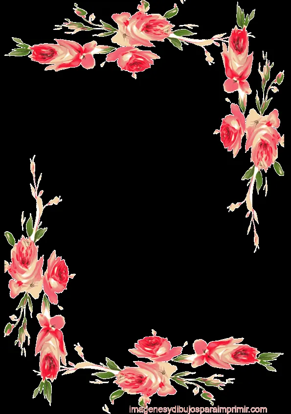 Marcos y bordes: Bordes de rosas para imprimir Marcos y bordes: Bordes de rosas para imprimir