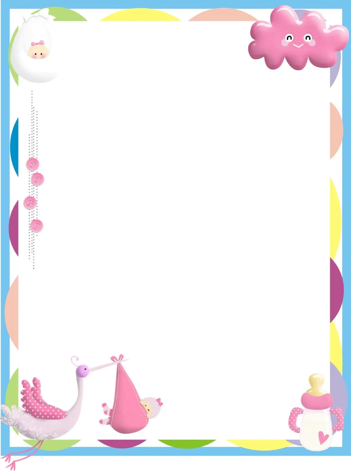 Bordes decorativos para tarjetas de baby shower - Imagui