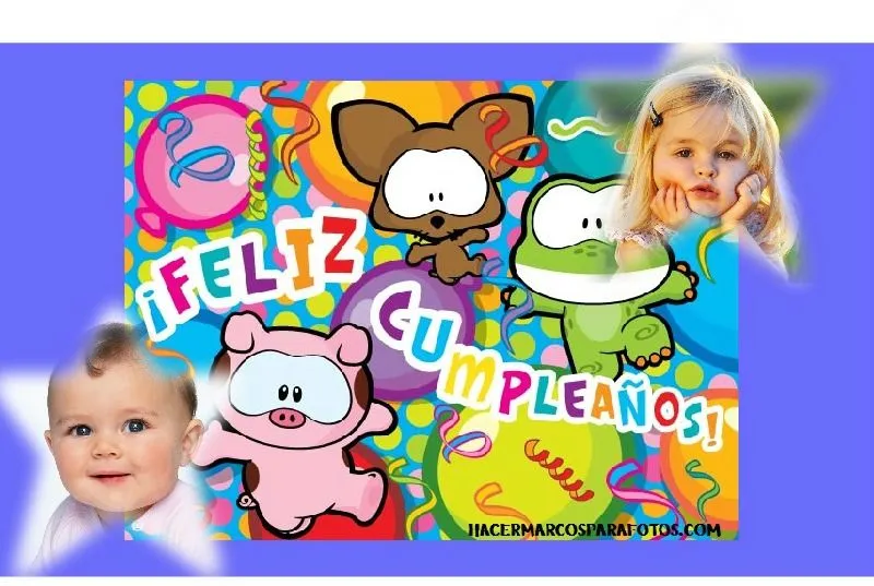 Marcos de cumpleaños para dos fotos | Marcos para Fotos Gratis Marcos de cumpleaños para dos fotos | Marcos para Fotos Gratis