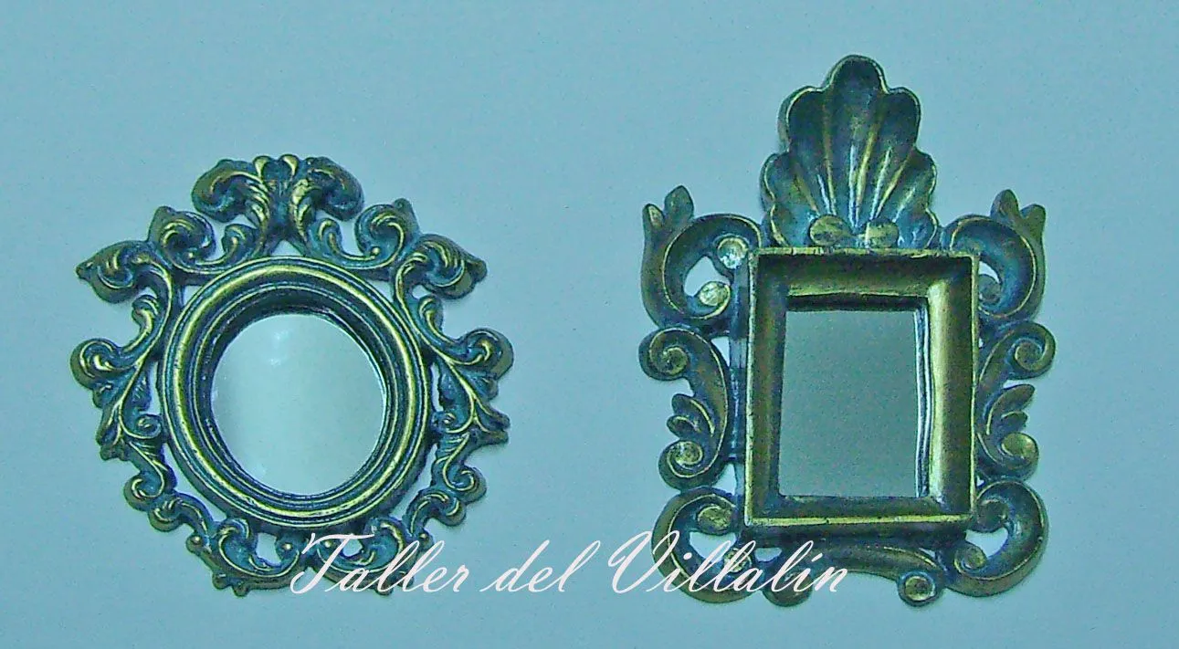 Marcos decorados, imitación bronce enmohecido Marcos decorados, imitación bronce enmohecido