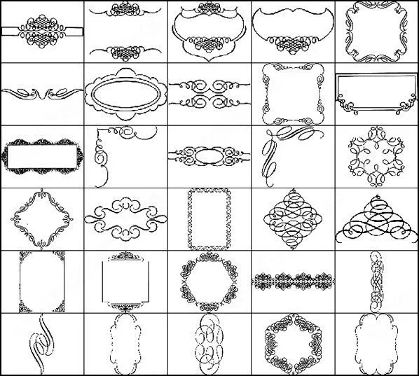 Marcos decorativos y el cepillo de esquina Photoshop Brushes para ... Marcos decorativos y el cepillo de esquina Photoshop Brushes para ...