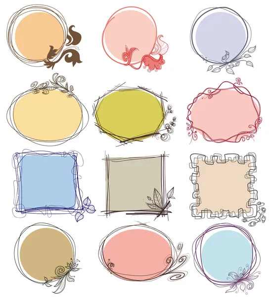 Marcos decorativos lindo conjunto, lugar para el texto — Vector ... Marcos decorativos lindo conjunto, lugar para el texto — Vector ...