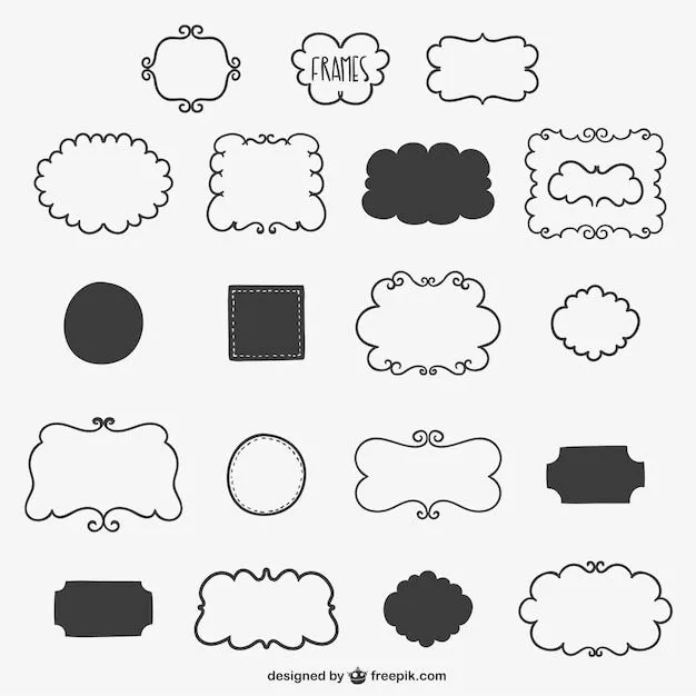 Marcos dibujados a mano | Descargar Vectores gratis Marcos dibujados a mano | Descargar Vectores gratis