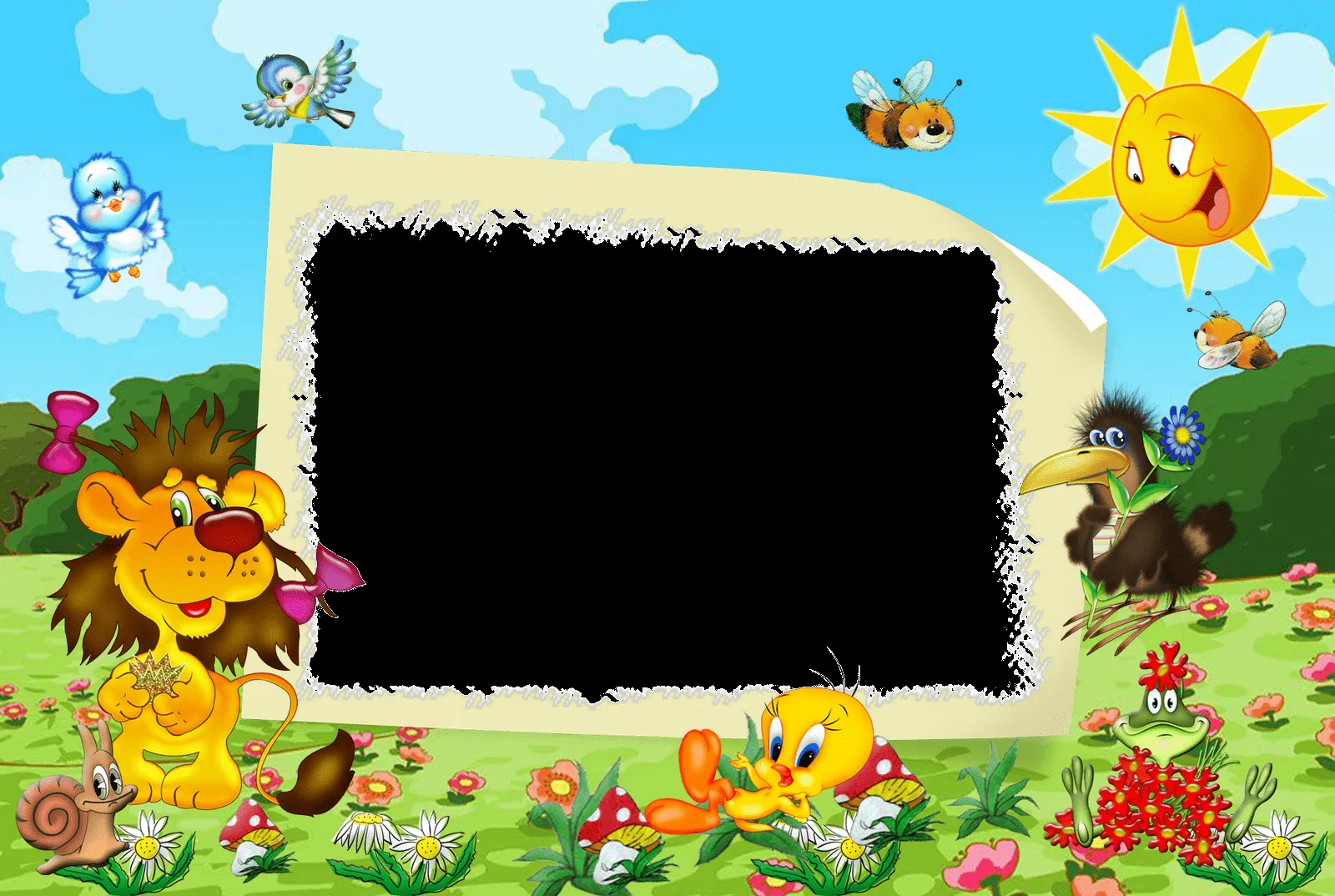Marcos de Fotos coloridos con diseños Infantiles en png. 4 bonitos ... Marcos de Fotos coloridos con diseños Infantiles en png. 4 bonitos ...