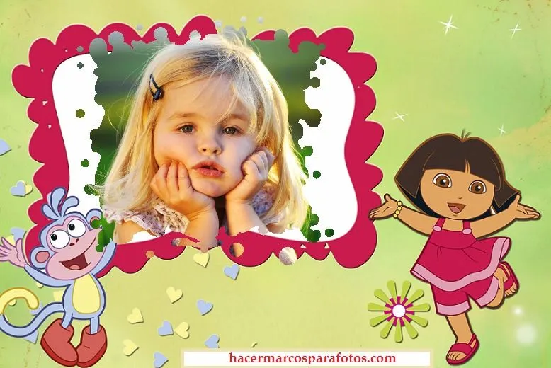 Marco infantil de Dora La Exploradora | Marcos para Fotos Gratis Marco infantil de Dora La Exploradora | Marcos para Fotos Gratis