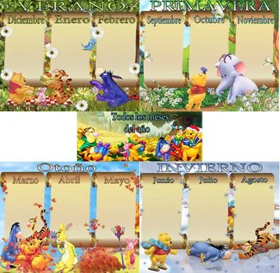 Marcos para fotos Gratis.: Plantillas Winnie The Pooh. Agenda Anual. Marcos para fotos Gratis.: Plantillas Winnie The Pooh. Agenda Anual.
