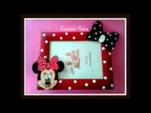 Marcos de fotos de Minnie Mouse echos a mano - YouTube