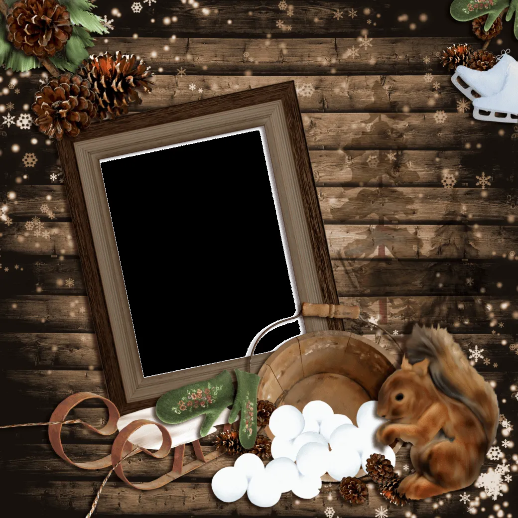 Marcos para Fotos en Png Navideños tipo Scrap. | Marcos Gratis ...