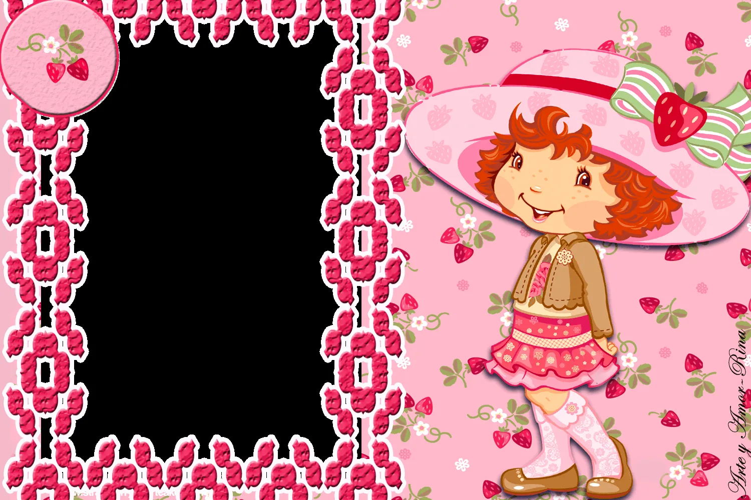 Marcos para fotos en png de rosita fresita - Imagui
