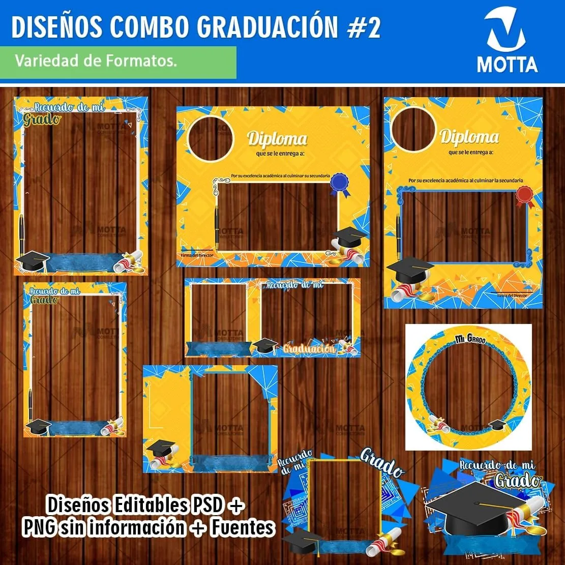 MARCOS DE GRADO PARA RECUERDO DE GRADUACIÓN | COMBO 2