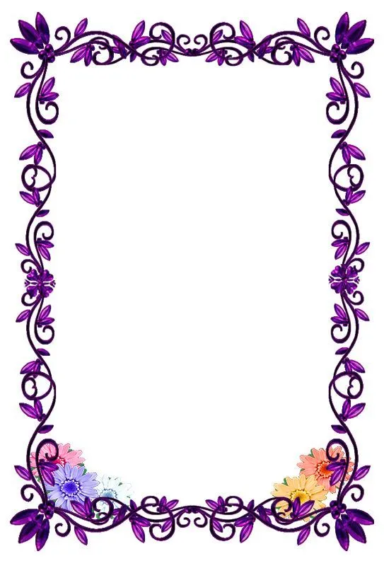 marcos para hojas blancas de corazones | Floral border design, Flower printable, Flower graphic design