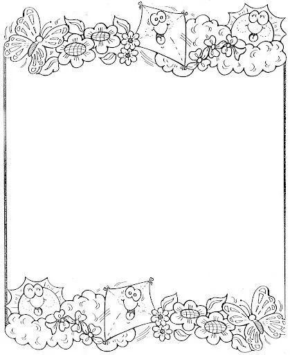 Marcos para notas para colorear - Imagui