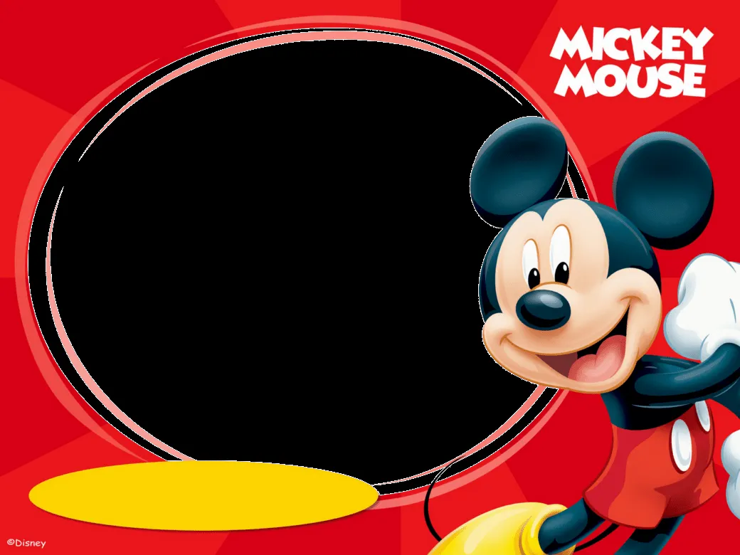 Marcos Png de Mickey Mouse para Niños. ~ Marcos Gratis para ...