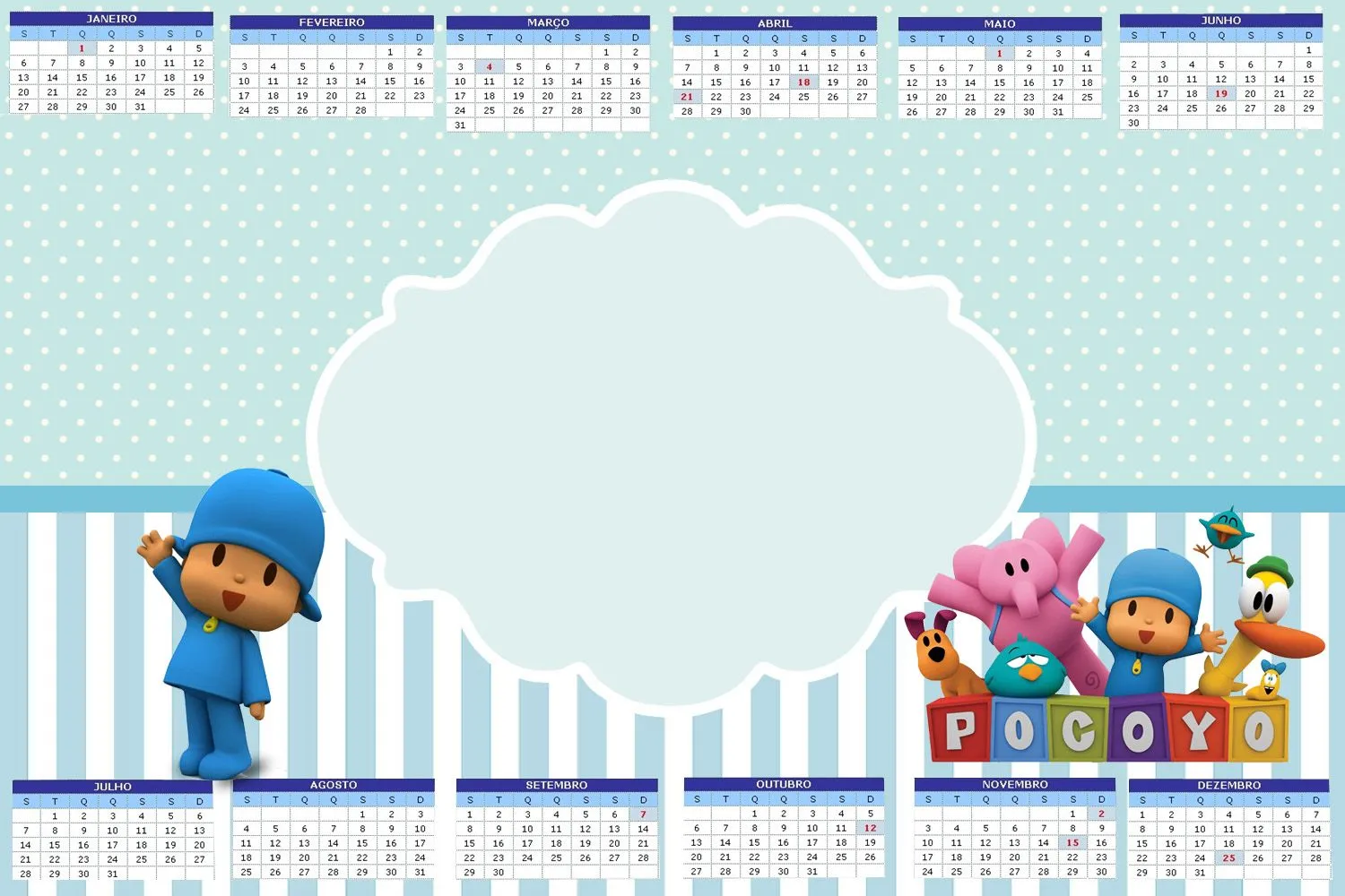 Marcos de Pocoyo para fotos gratis - Imagui