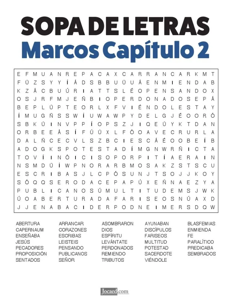 Marcos 2 Sopa de Letras | PDF