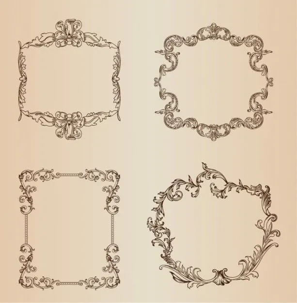 Marcos vintage Vactor estilo floral | Descargar Vectores gratis Marcos vintage Vactor estilo floral | Descargar Vectores gratis