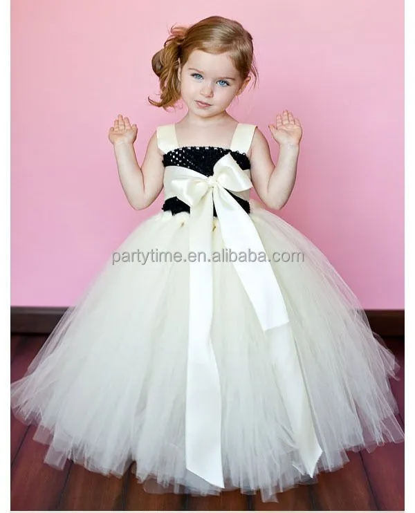 de marfil tutú de tul vestido de las niñas vestidos de negro con ...