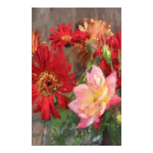 margarita del gerbera y pintura al óleo color de r papeleria de ...
