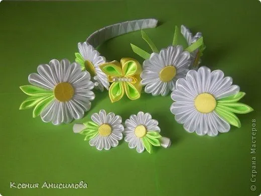Margaritas de las cintas kanzashi. Master Class (1) (520x390, 90Kb ... Margaritas de las cintas kanzashi. Master Class (1) (520x390, 90Kb ...