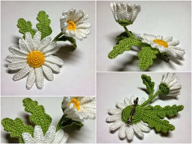 TRICO y CROCHET-madona-mía: Margaritas a crochet paso a paso en ... TRICO y CROCHET-madona-mía: Margaritas a crochet paso a paso en ...