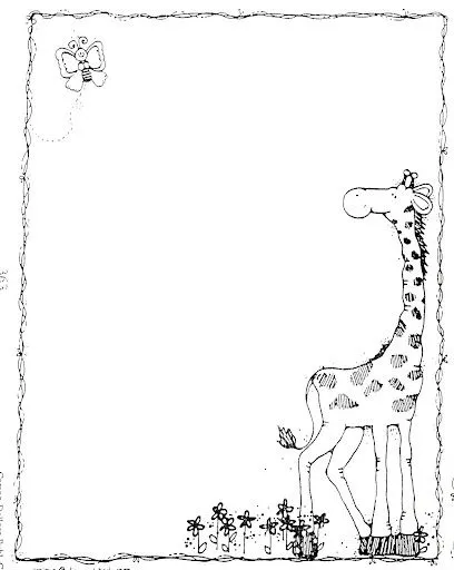 Bordes con niños para colorear - Imagui