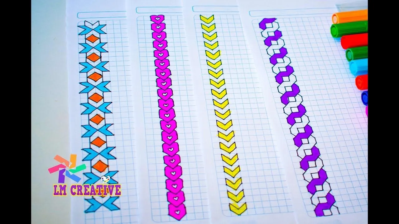 MARGENES PARA CUADERNO FACIL Y BONITOS - IDEAS DE MARGEN -margens do  notebook - YouTube