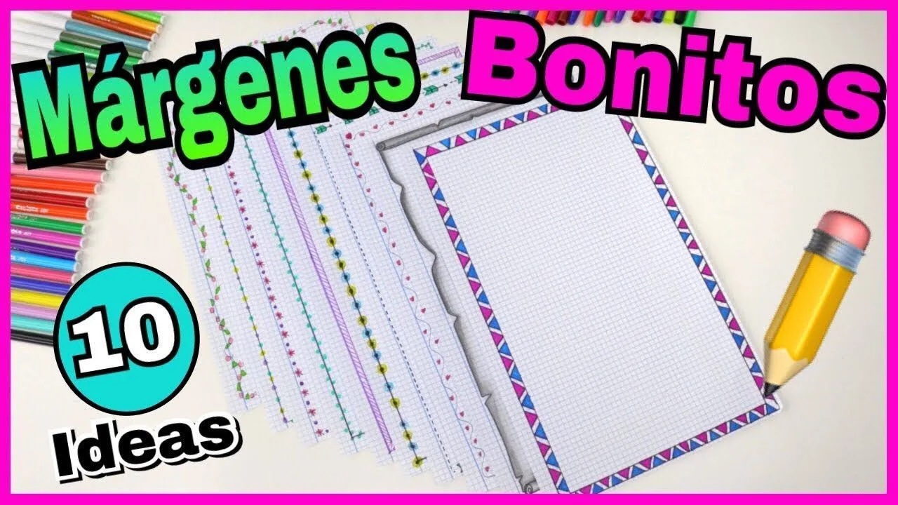 MÁRGENES para CUADERNOS | Bordes y Recuadros muy Bonitos | NatyGloss |  Margenes para cuadernos, Margenes para cuadernos faciles, Margen para  cuadernos