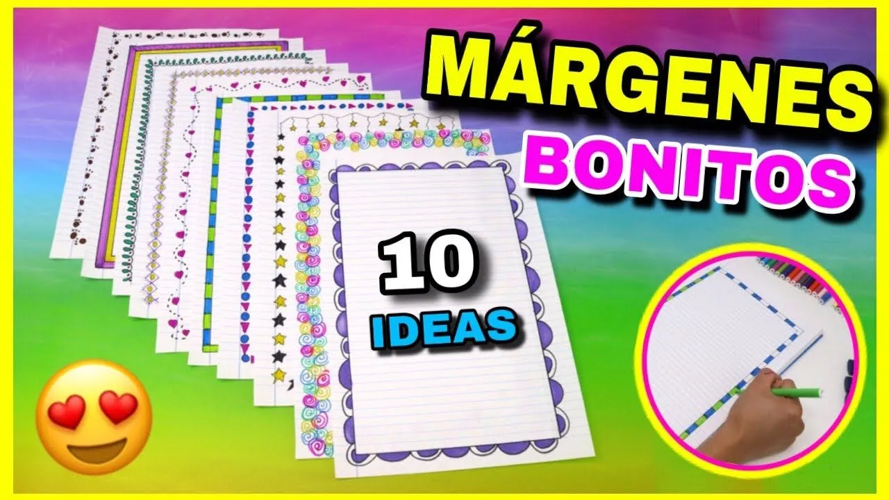 MÁRGENES para CUADERNOS | Bordes y Recuadros muy Bonitos #3 | NatyGloss -  YouTube