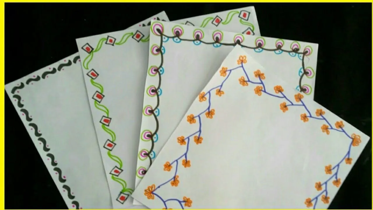 margenes para cuadernos | margenes bonitos | como hacer margenes bonitos |  marcos para cuadernos - YouTube