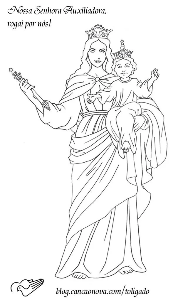 María auxiliadora Colouring Pages