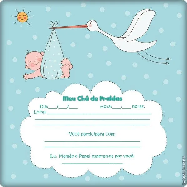 Maria Carlotinha Ateliê: Convite Chá de Fraldas para Menino Maria Carlotinha Ateliê: Convite Chá de Fraldas para Menino