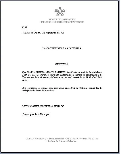 Maria Cecilia Amaya de Wilches: ELABORACION DE CERTIFICADOS Y ... Maria Cecilia Amaya de Wilches: ELABORACION DE CERTIFICADOS Y ...
