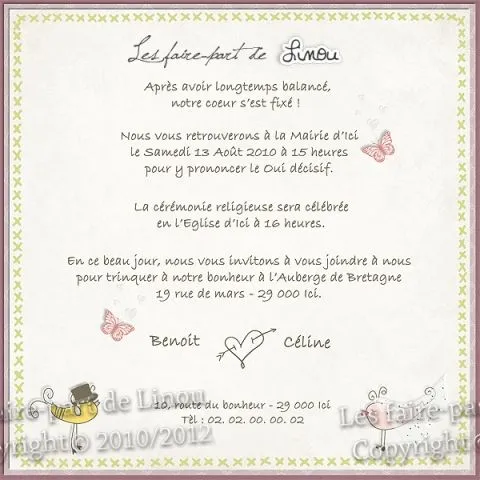 Mariage Modèle "The birds" – Faire-part de Mariage » lesfaire ... Mariage Modèle "The birds" – Faire-part de Mariage » lesfaire ...