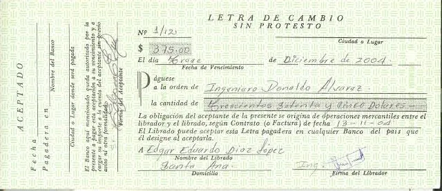 Mariana Qs.: LETRA DE CAMBIO