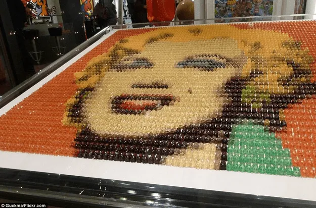 Marilyn: Cuadro de gominolas