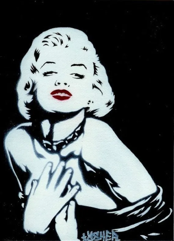 Marilyn Monroe Airbrush Stencil Graffiti Art by GraffRoots on Etsy