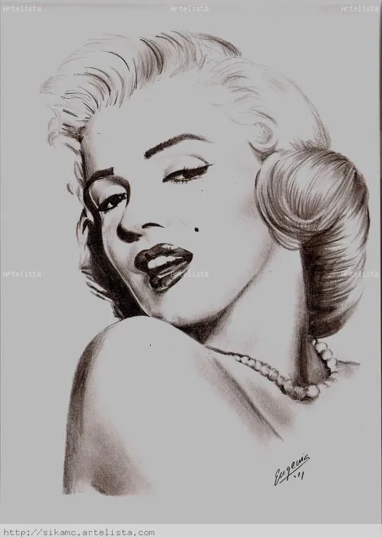 Dibujo de marilyn monroe a lapiz - Imagui